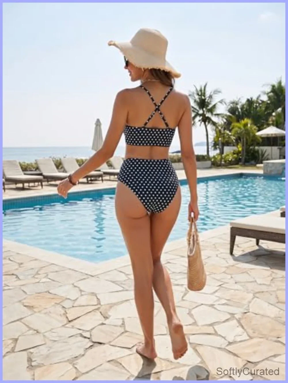High Waist Bikini Set Tummy Control Push Up Two Piece Swimsuit